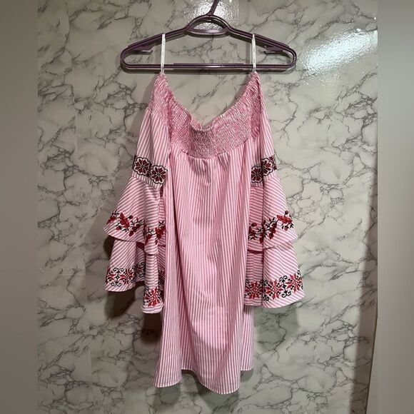 Vava by Joy Han Off The Shoulder Pink Beatrice Dress Size S - Picture 6 of 13